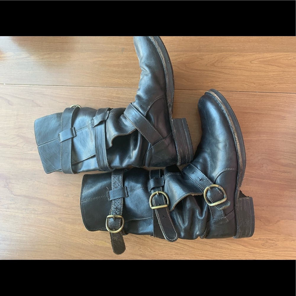 Fiorentini + Baker Eternity leather moto boots size 37.5